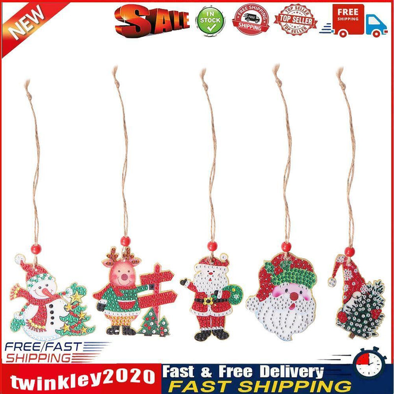 Double-sided 5D Diamond Painting Christmas Pendant Xmas Trees DIY (GP002) Newly