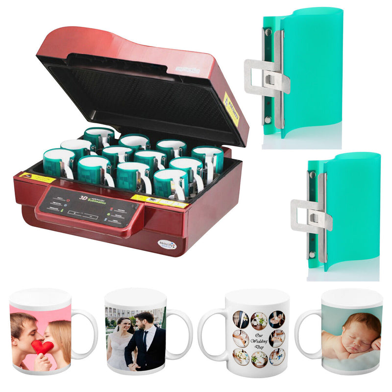 Wrap Fixture Heat Press Silicone Mug Clamp Sublimation Printing 15 oz and 11 oz
