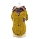 Autumn Winter Lovely Lapel Sweater Small Dogs Cats Soft Cotton Warm Clothes