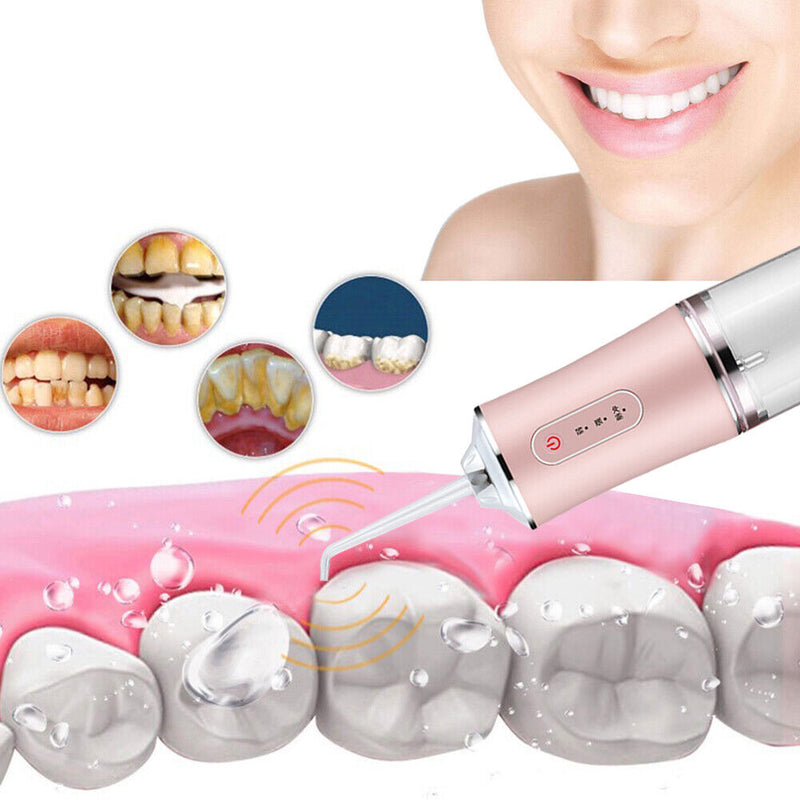 Oral Irrigator USB Rechargeable Water Flosser 300ML Teeth Cleaner (Pink) Newly