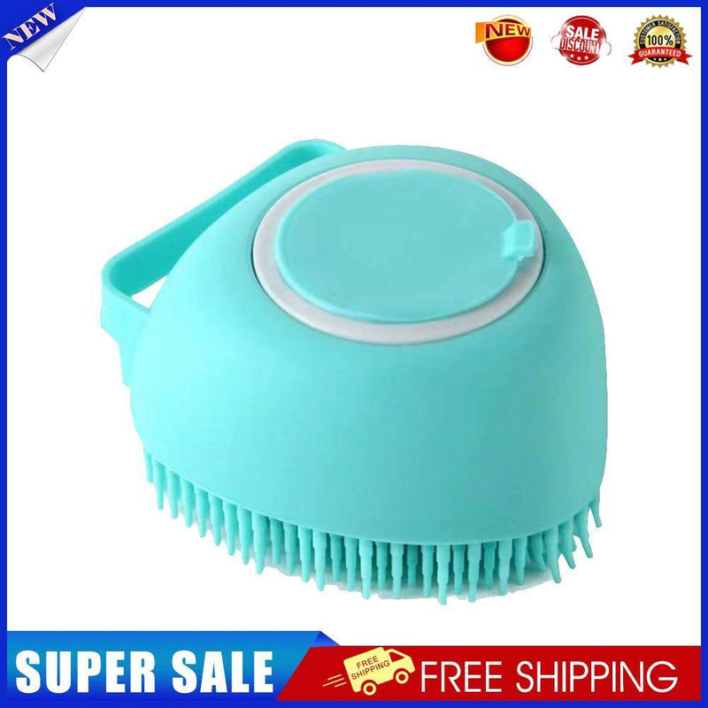 Soft Pet Dog Bath Shower Shampoo Brush SPA Massage Clean Scrubber (Blue)