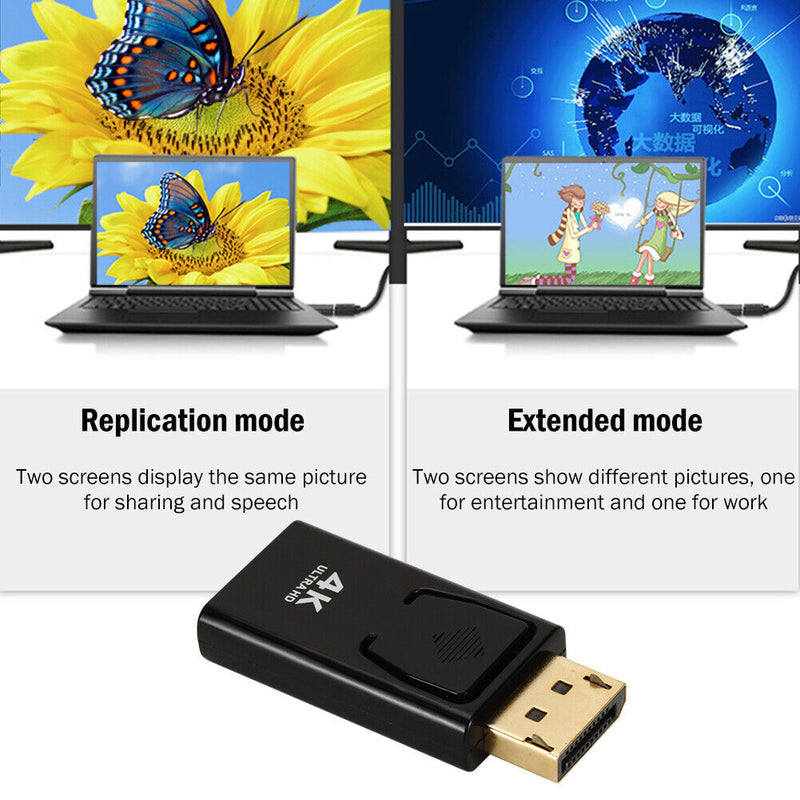 DP to HDMI Converter for PC TV Projector Displayport Male to Video Female Dongle