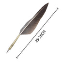 Retro Calligraphy Quill Feather Dip Pen Writing Ink Set Birthday Gifts(Grey