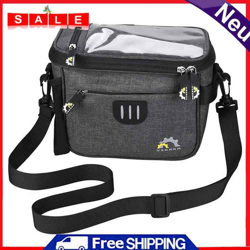 Bicycle Riding Front Frame Handlebar Bag Bike Touch Screen Phone Drink Holder