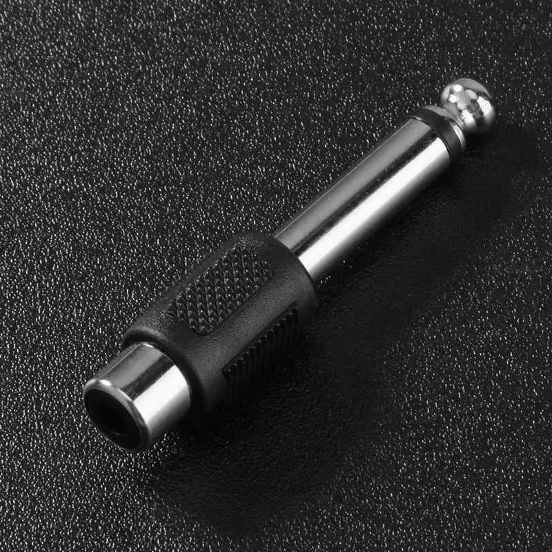 2pcs 6.5mm to RCA Male to Female Jack Plug Audio Video Converters Adapters Newly