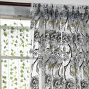 Peony Curtain Living Room Bedroom Home Door Window Curtain (Grey) Newly