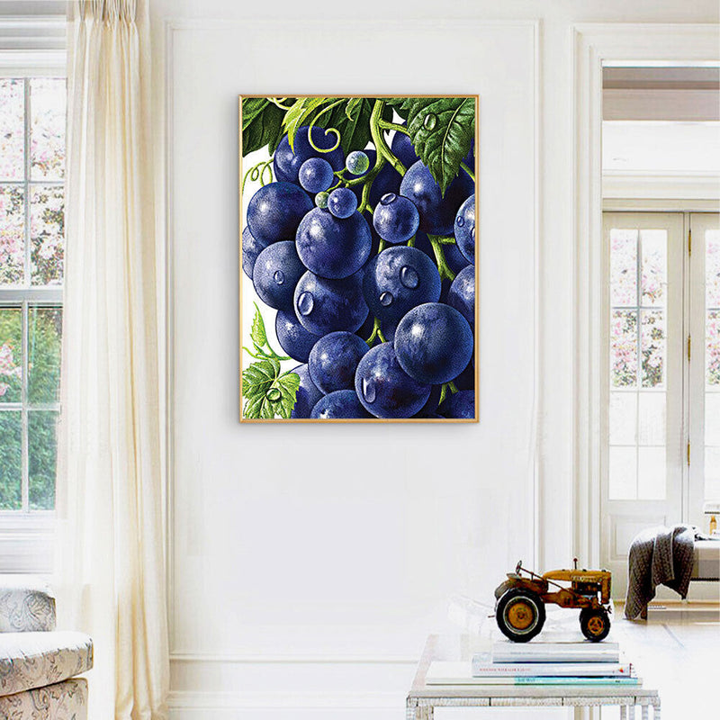 5D Diamond Painting DIY Grape Full Round Drill Mosaic Decoration (E1241)