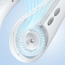 Bladeless Portable Neck Hanging Fan Rechargeable Light Cooling Fan (White)