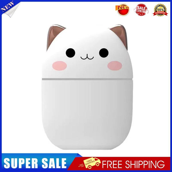 250ml Air Humidifier Cute Aroma Diffuser with Night Light Cool Mist (White)