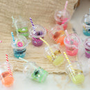 10X Mixed Scented Tea Straw Cup Pendants Charm For Bracelet Jewellery Making DIY