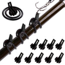 10pcs Fishing Hook Keeper for Fishing Rod Pole Lures Safety Holders (Black)