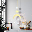 Hanging Crystal Light Catcher Metal Moon Sun Garden Wall Wind Chime (60) Newly