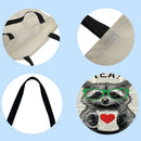 Spectacled animal Printed Shoulder Shopping Bag Casual Large Tote Handbag