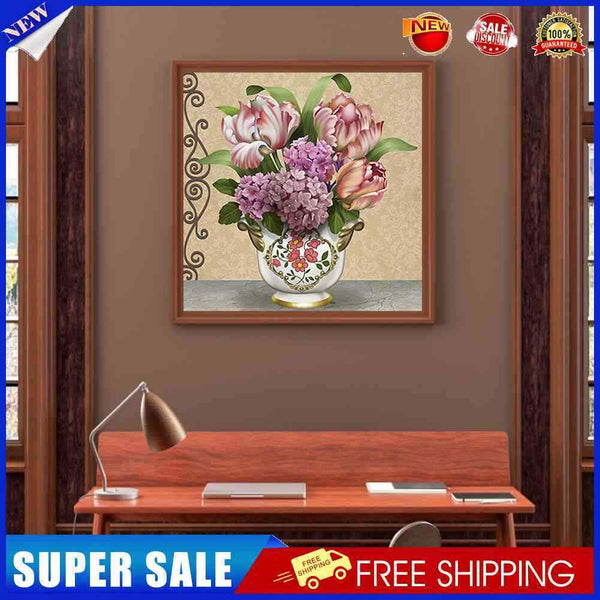 #A 5D DIY Diamond Drawing Flowers Series Full Round Drill Art Picture of Rhinest