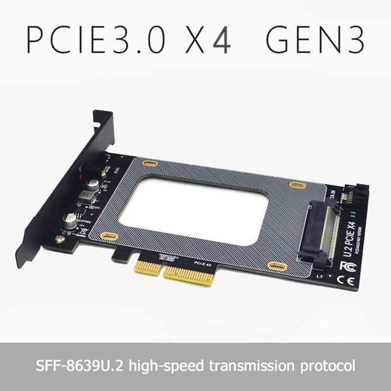 PCIE X4 Riser 3.0 U.2 to PCIE Adapter SFF-8639 to SATA SSD Expansion Card