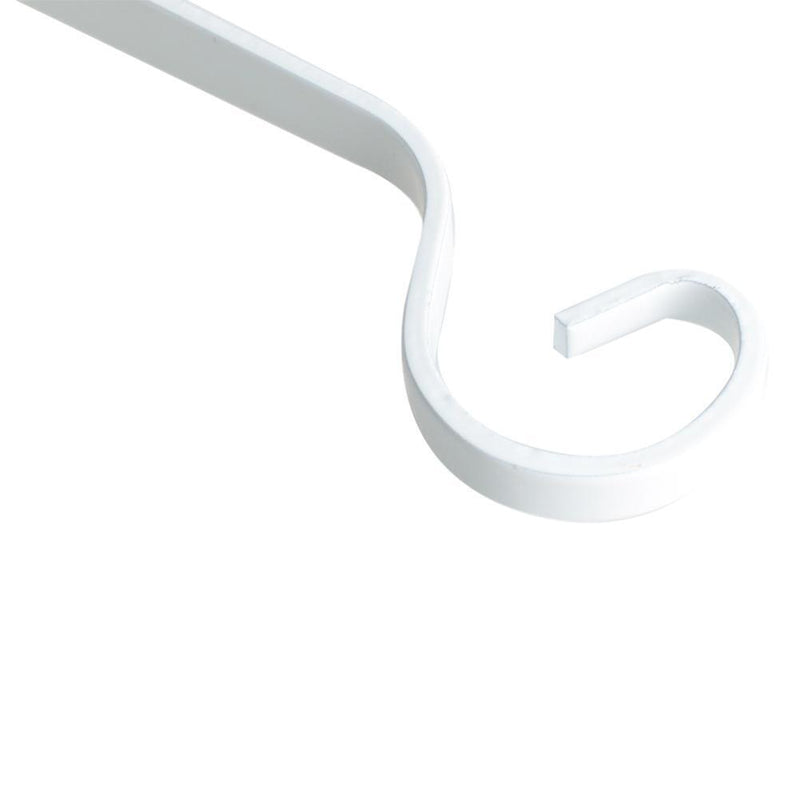 Iron Wall Hanging Basket Flower Pot Planter Lantern Hanger Hook (White)