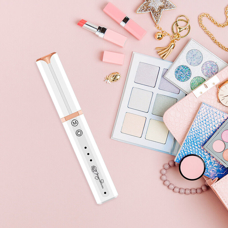 Long Lasting Eye Lash Curling Makeup Electric Heated Eyelash Curler (White)