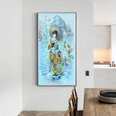 Japanese Girl Oil Paint By Numbers Kits DIY Handpainted on Canvas Wall Art