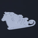 snowvirtuos Santa Claus horse DIY metal stencil scrapbook embroidery handw