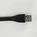 LED USB Night Light Desk Book Light Portable Lamp Bendable Lighting (Black)