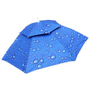 Portable Rain Umbrella Hat Foldable Outdoor Sun Shade Head Cap (Dark Blue) Newly