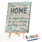 Digital Paint Calligraphy Painted By Numbers On Canvas Wall Decor