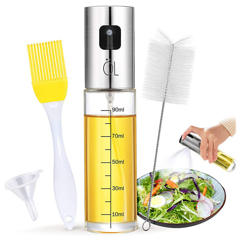 100ml Oil Spray Bottle Vinegar Mist Sprayer Oiler Pot Set BBQ Barbecue Can Tools