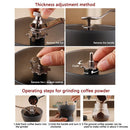 Coffee Bean Mill Ceramic ABS Manual Coffee Grinder Adjustable Knob Setting