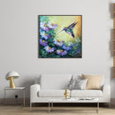 Hummingbird Holding Flowers Diamond Painting Kits Full Square Drill Wall Decor