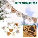 Tent Flag Banner Tent Flag Felt Flag Pentagonal Camp Flags Camping Flags~