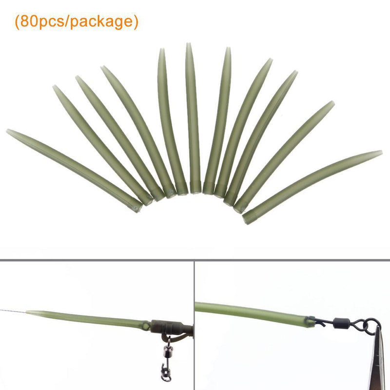 Fishing Hook Sleeve Tube Anti Wrap Positioner Terminal Tackles (80pcs)