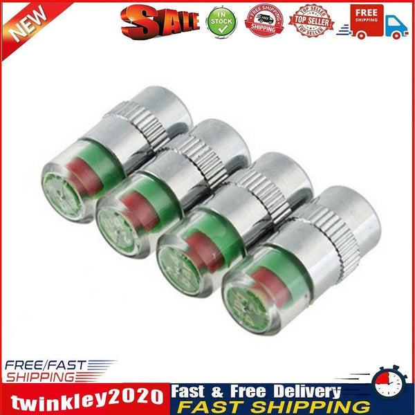 4 Pcs Car Auto Tire Monitor Valve Dust Cap Pressure Indicator Sensor Eye Newly