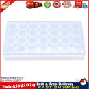Plastic 28 Slots Clear Nail Tools Jewelry Storage Box Case Organizer Beads Newly