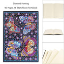DIY Butterfly Special Shaped Diamond Painting 50 Pages A5 Office Sketchbook Gift