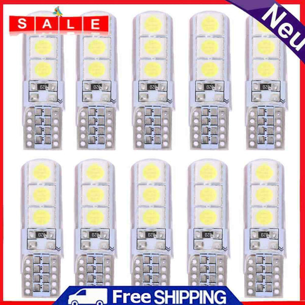 10Pcs T10 SMD 5050 LED Car Lightweight Waterproof White Wedge Lightweight Cars Small
