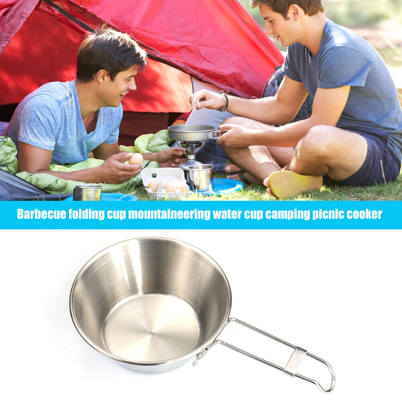 300ml Foldable Handle Bowl Outdoor Camp Picnic Hiking Portable Food Container