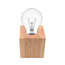 Solid Wood Table Lamp Base E27 220V Wooden Light Holder w/Switch Line (G)