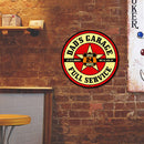 Round Garage Service Retro Metal Plate Tin Sign Plaque Poster Wall Decor