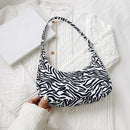 Fashion Animal Pattern Print Underarm Bag Women Casual Hobos Shape Small Purse
