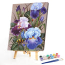 Paint By Numbers Kit DIY Iris Flowers Colouring Oil Art Picture Wall Decor Newly