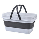 Folding Camping Storage Box with Handle Portable Picnic Fruits Basket Supplies