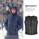 USB Electric Heated Vest Winter Fishing Cycling Thermal Waistcoat for Men Women