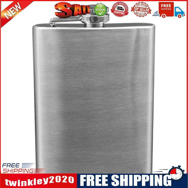 8Oz Stainless Steel Portable Camping Wine Bottle Whisky Pot Flask Flagon