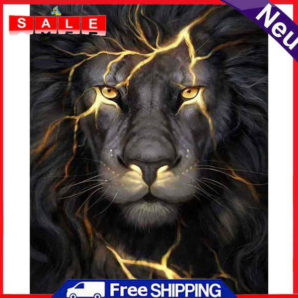 5D DIY Full Round Drill Diamond Painting Lion Home Decor Art Crafts Mosaic Kit