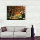 Painting By Numbers DIY River Tree Hand Painted Canvas Oil Art Picture Craft Kit