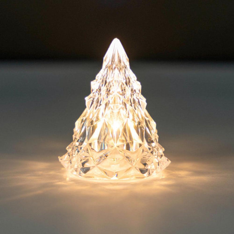 LED Crystal Table Desk Lamp Cone Atmosphere Night Light Home Decor (1pc)