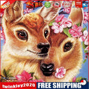 Full Round Drill Flowers Loving Deer Drawing 5D DIY Diamond Painting Kit