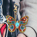 6pcs DIY Full Drill Special Shaped Diamond Painting Butterfly Keychain Pendant
