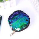 Multi Sequins Coin Wallet Women Change Purse Girl Round Clutch Bags (Green)