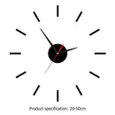 Minimalism Silent Movement Large Decorative Wall Clock DIY Modern Acrylic Clock